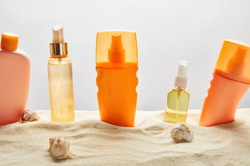 various sunscreen products