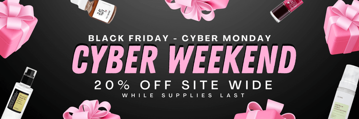 Cyber Weekend sale. 20% off site wide while supplies last.