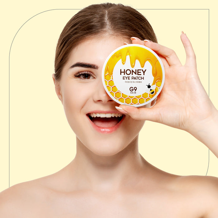 Woman Holding A Honey Eye Patch