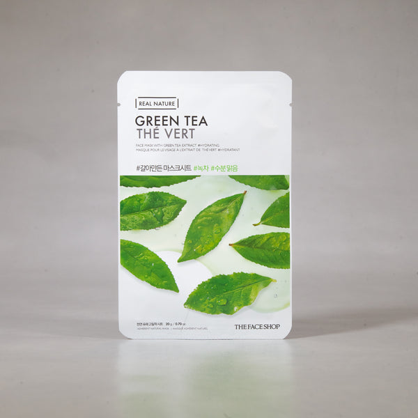Real Nature Green Tea Face Mask - Asian Beauty Essentials