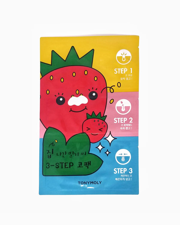 Strawberry Seeds 3 Step Nose Pack for Removing Blackheads - Asian Beauty Essentials